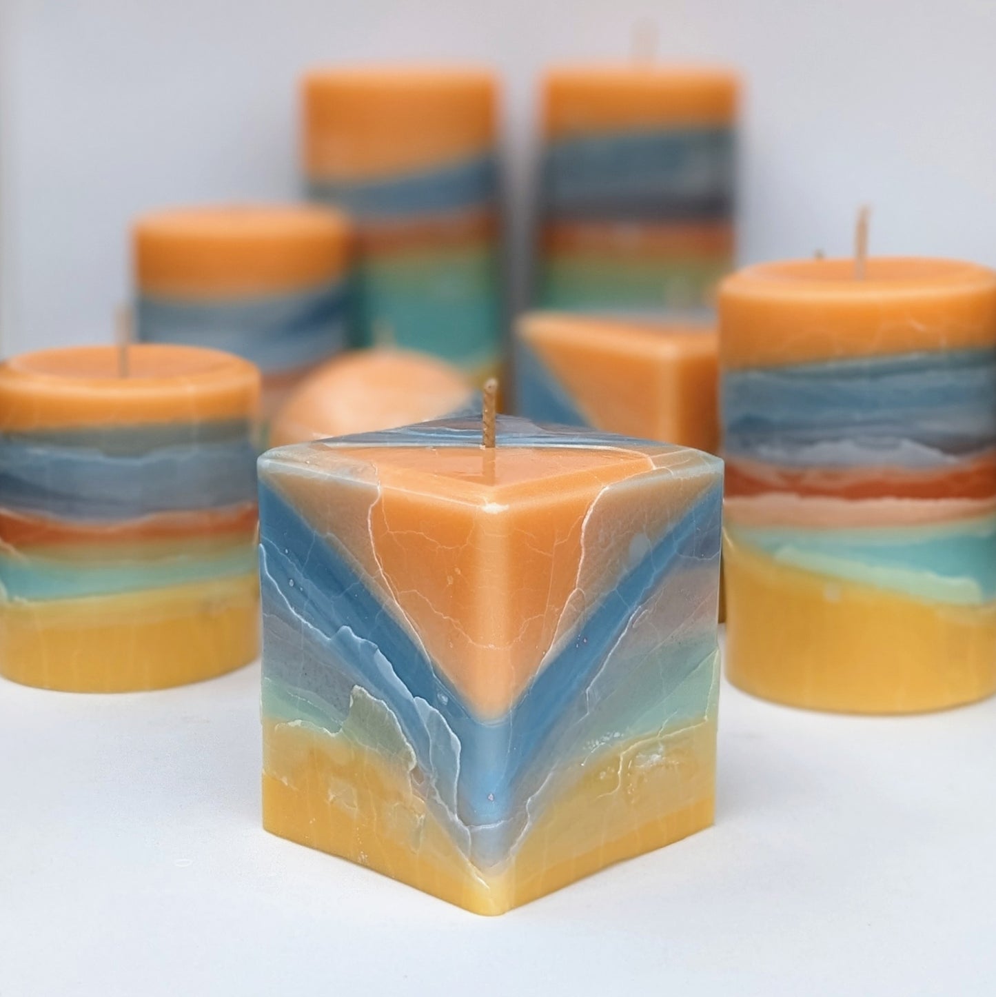 Jupiter Sunrise - Citrine Vanilla Scented Pillar Candle
