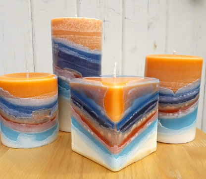 Jupiter Sunrise - Citrine Vanilla Scented Pillar Candle