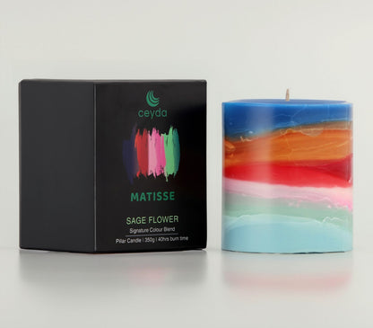 Matisse - Sage Flower Scented Pillar Candle