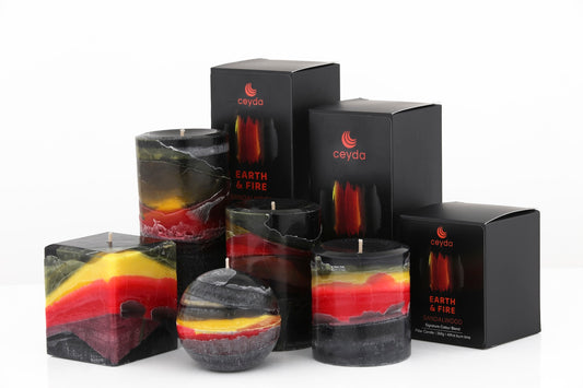 Earth & Fire - Sandalwood Scented Pillar Candle