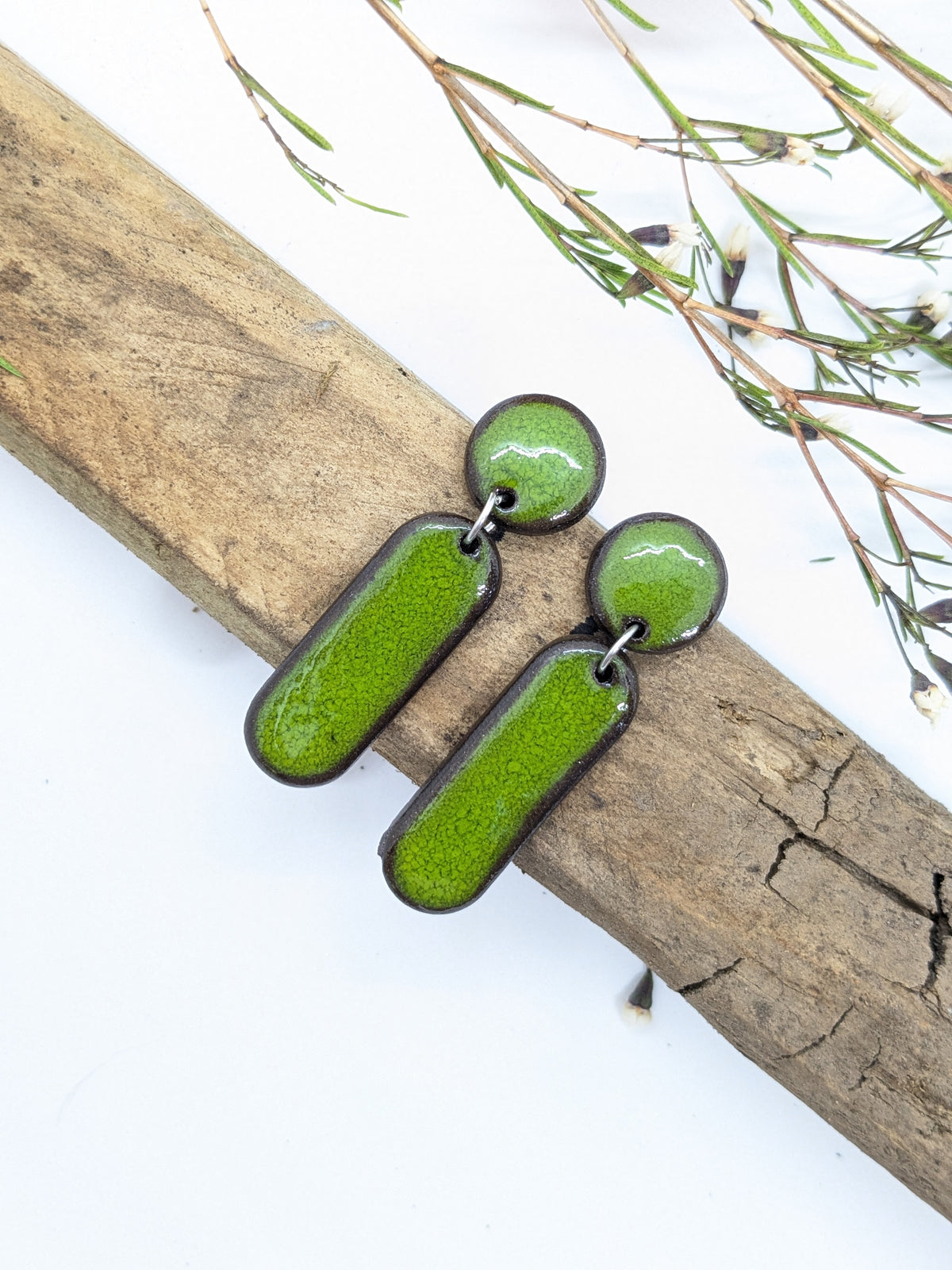 Ceramic Dangle Earrings-2 Pieces