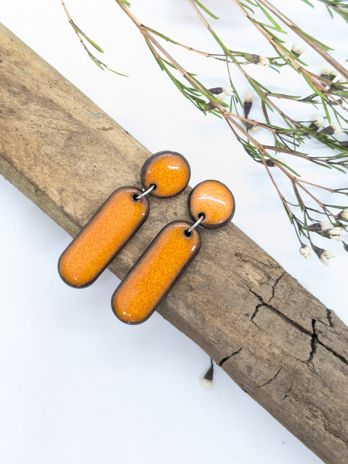 Ceramic Dangle Earrings-2 Pieces