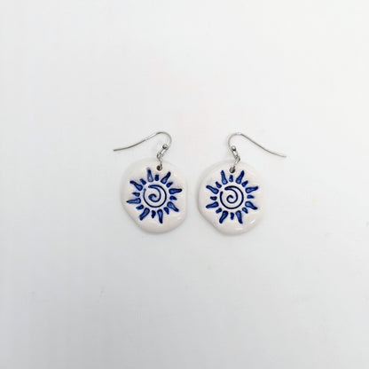 Sunburst Ceramic Earrings