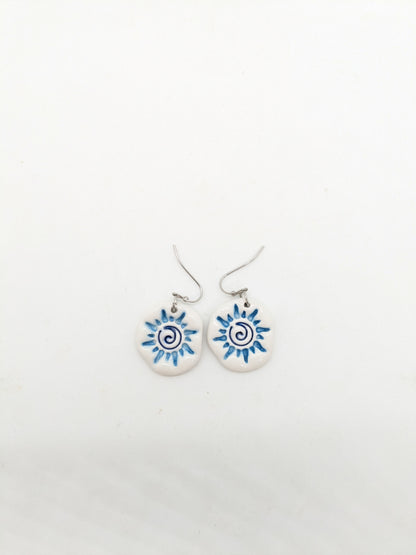 Sunburst Ceramic Earrings