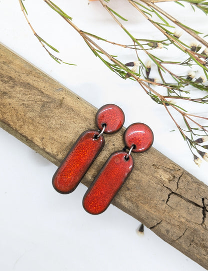 Ceramic Dangle Earrings-2 Pieces