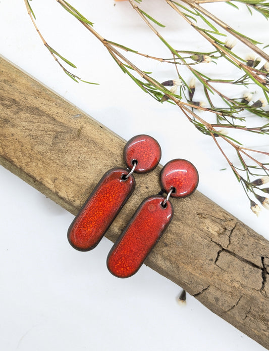 Ceramic Dangle Earrings-2 Pieces