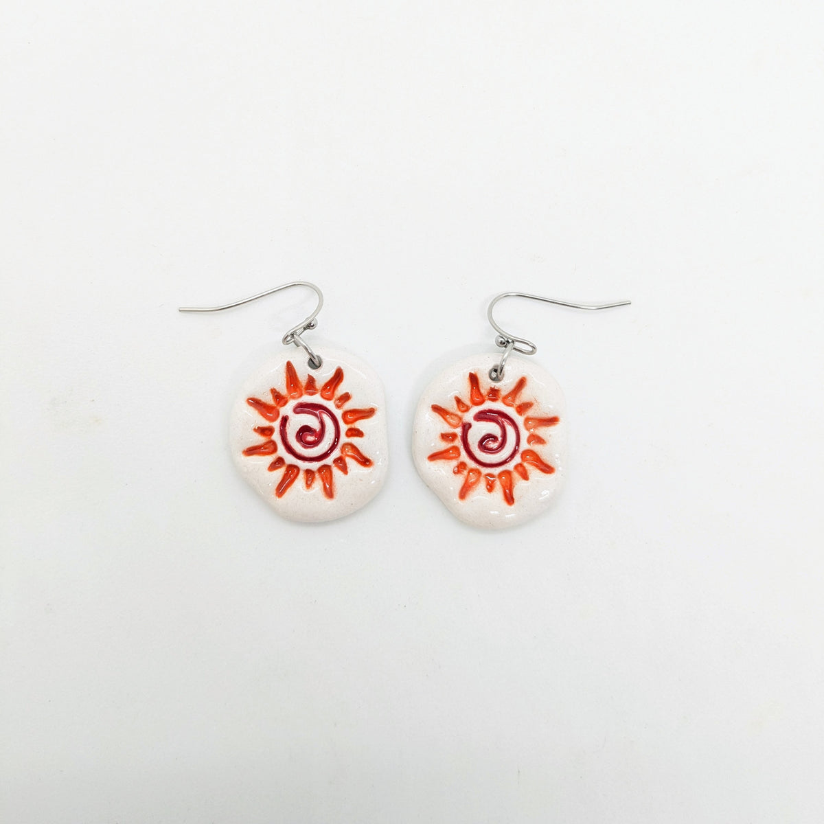 Sunburst Ceramic Earrings