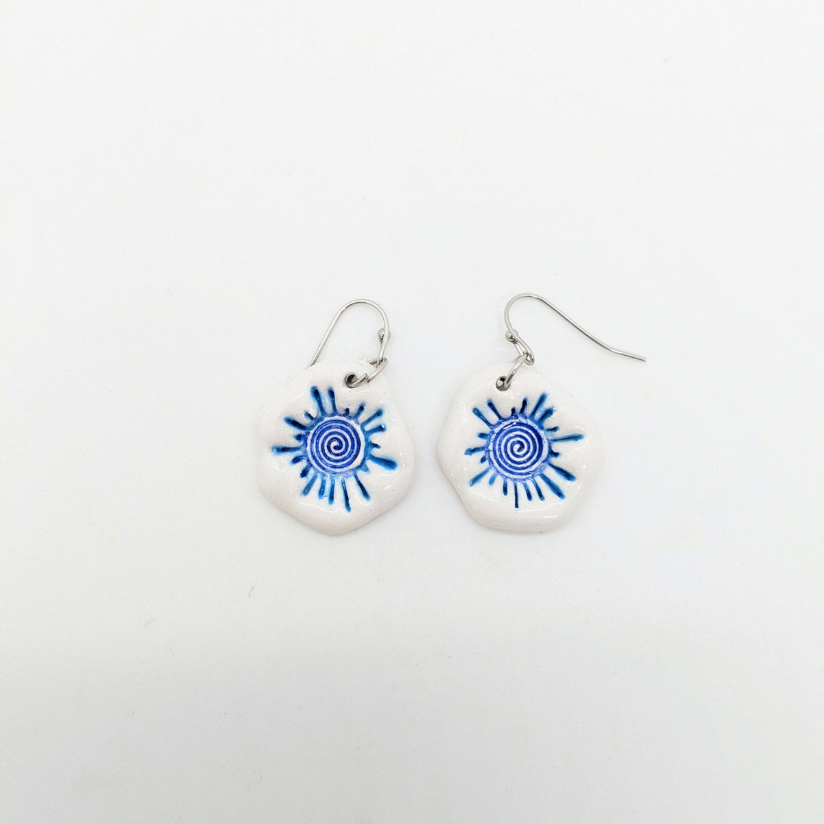 Sunburst Ceramic Earrings