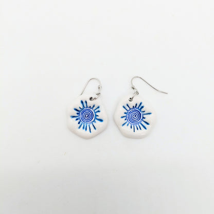 Sunburst Ceramic Earrings