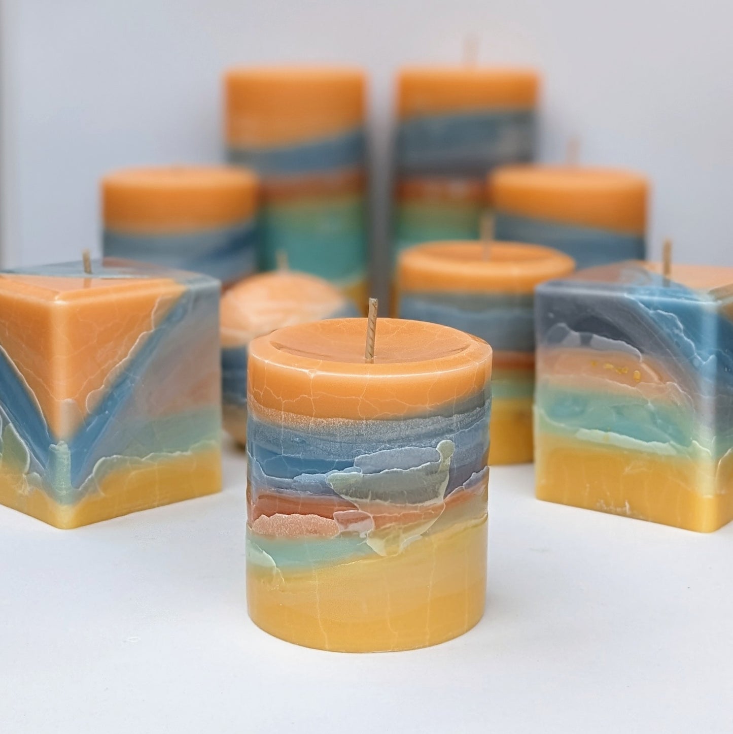 Jupiter Sunrise - Citrine Vanilla Scented Pillar Candle