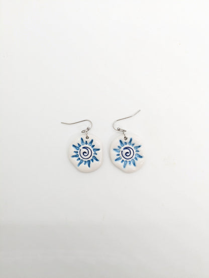 Sunburst Ceramic Earrings