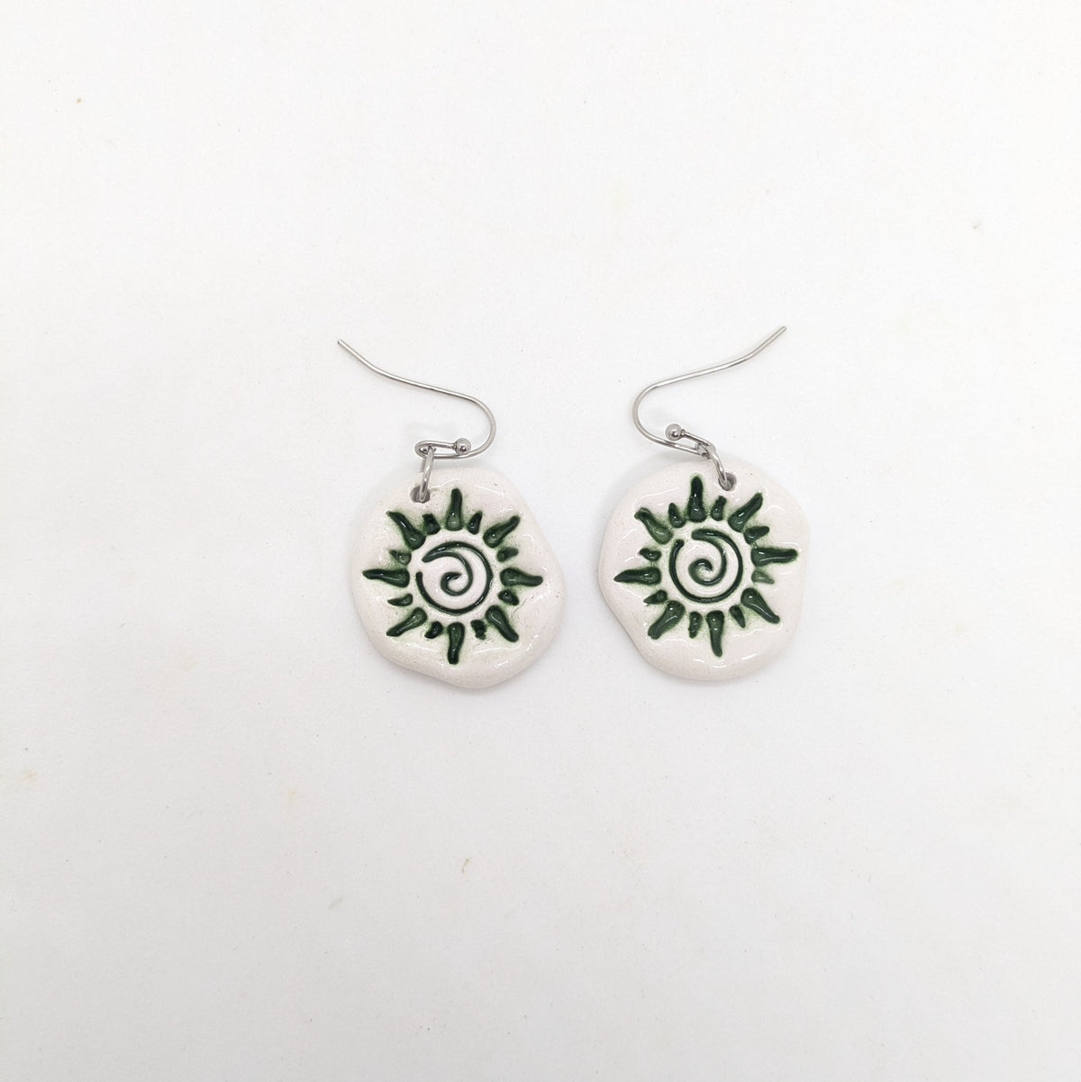 Sunburst Ceramic Earrings