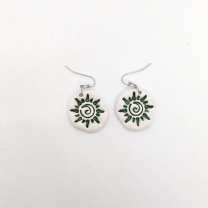 Sunburst Ceramic Earrings