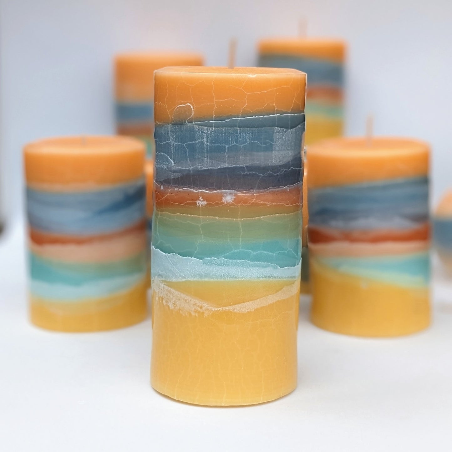 Jupiter Sunrise - Citrine Vanilla Scented Pillar Candle