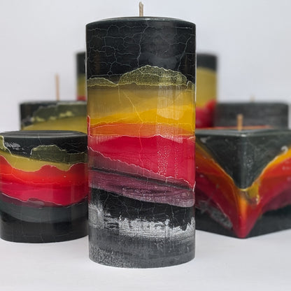 Earth & Fire - Sandalwood Scented Pillar Candle